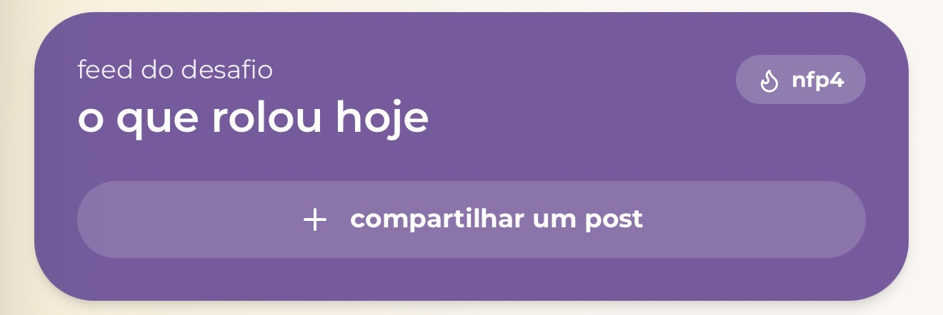 feed do desafio no app